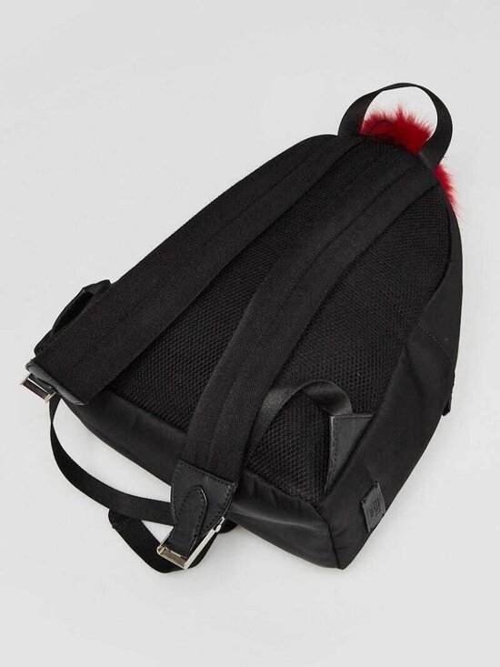 Fendi Black Nylon/Leather/Snakeskin Medium Monster Eyes Backpack Bag - 8BZ035 main image 8